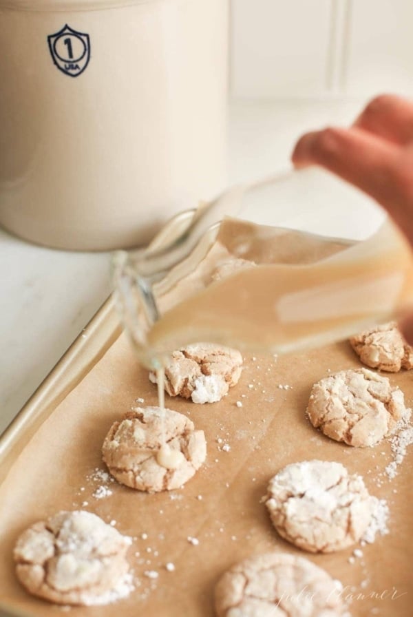 apple pie spice cookies with apple cider glaze