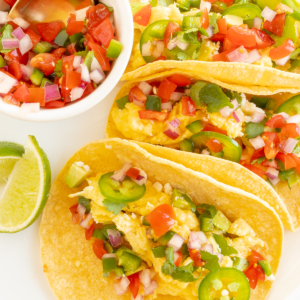 breakfast tacos with pico de gallo